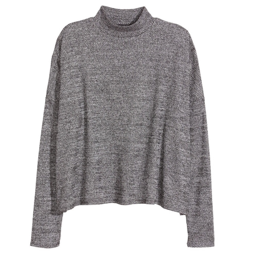 Mock Neck Turtleneck Cropped Knit H&M sweater